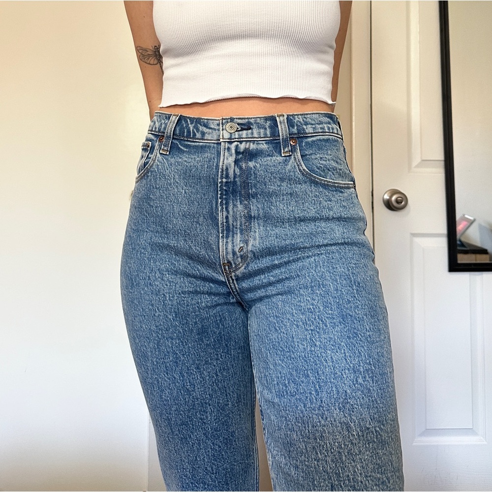Abercrombie and fitch 90s straight your high rise